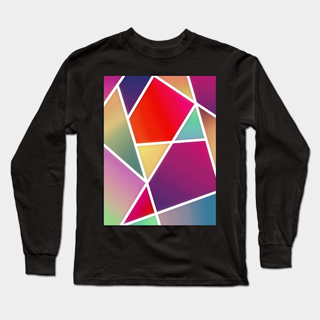 Colorblock Gradients Long Sleeve T-Shirt by nats-designs